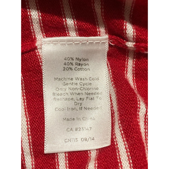 Talbots Sweater Size Small Red Striped - Picture 7 of 8